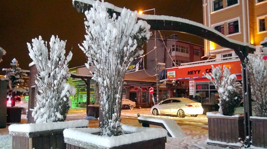 Kars'ta kar yağışı etkili oluyor