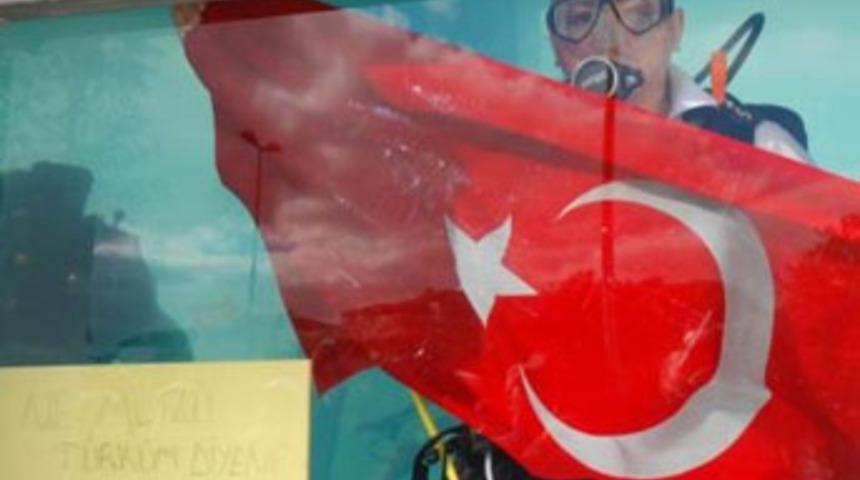 Su altından şehitlere mesaj