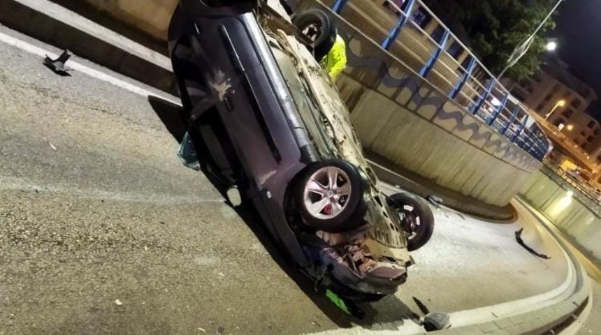 Otomobil takla attı: 1 yaralı