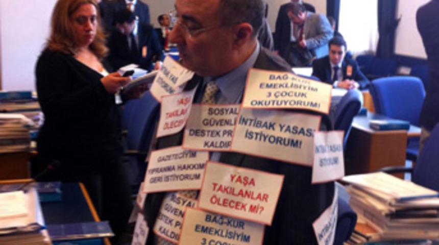 CHP&rsquo;li vekil komisyona b&ouml;yle geldi