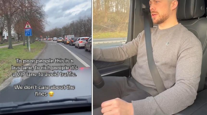 Milyoner adam emniyet şeritlerinin zenginlere yönelik VIP güzergah olduğunu söyledi! Sosyal medyadan tepki çekti... "Cezası neyse öderiz" 