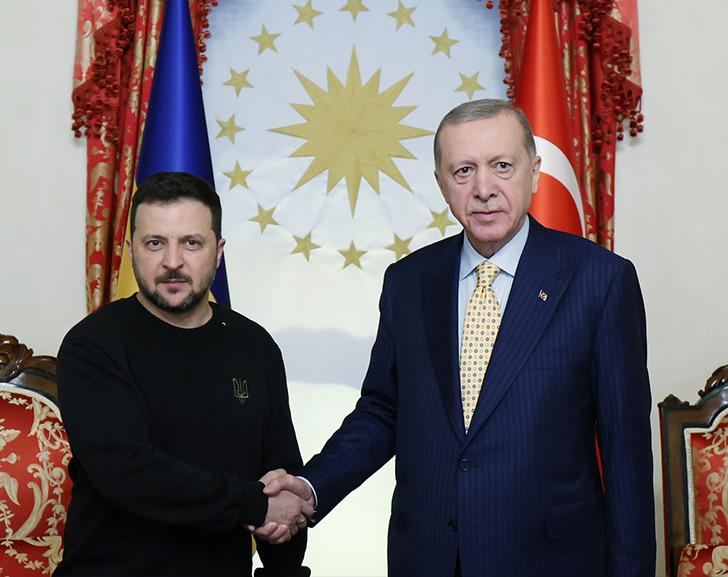 Cumhurbaşkanı Erdoğan, Ukrayna Devlet Başkanı Zelenskiy ile görüştü