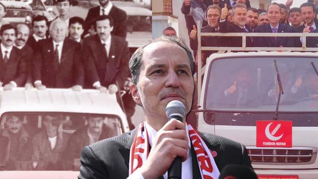 Fatih Erbakan'dan kamyon üstünde seçim çalışması! 1994 yılındaki o fotoğrafı hatırlattı: Erbakan ve Erdoğan...