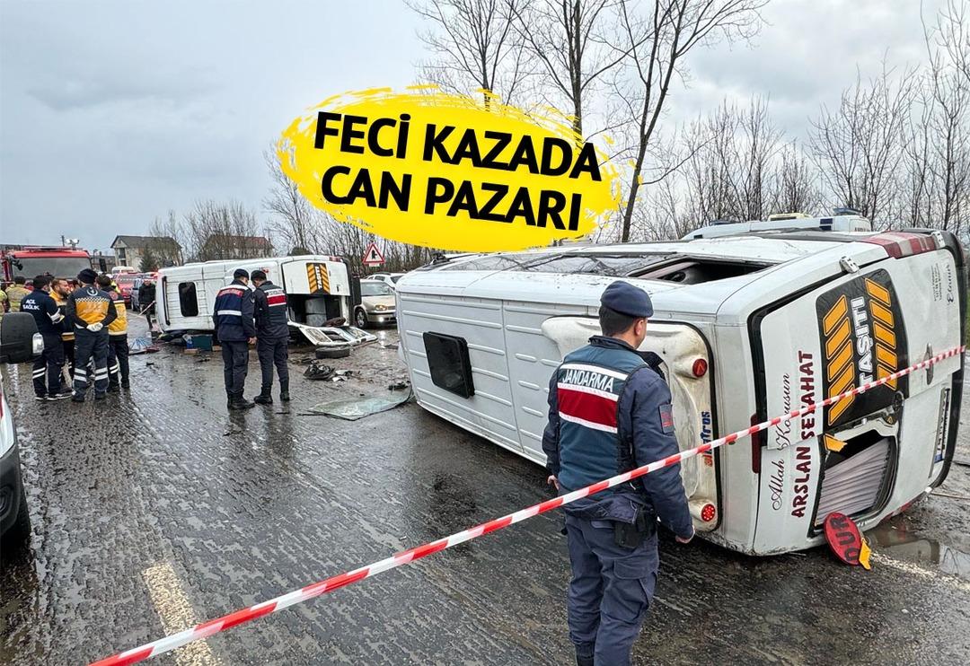 Bartın'da can pazarı! 1 &ouml;l&uuml;, 2'si ağır 27 yaralı... Yol ulaşıma kapandı