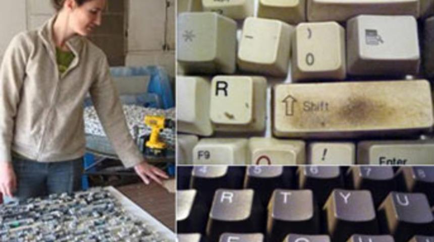 Klavye tuşlarıyla dekorasyon