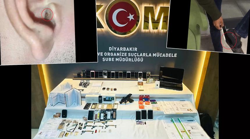 Diyarbakır'da 'fısıltı' operasyonu! Polis, sivil gibi aralarına sızdı: Ayakkabı, iç çamaşırı ve kulak içerisindeki düzenekler...