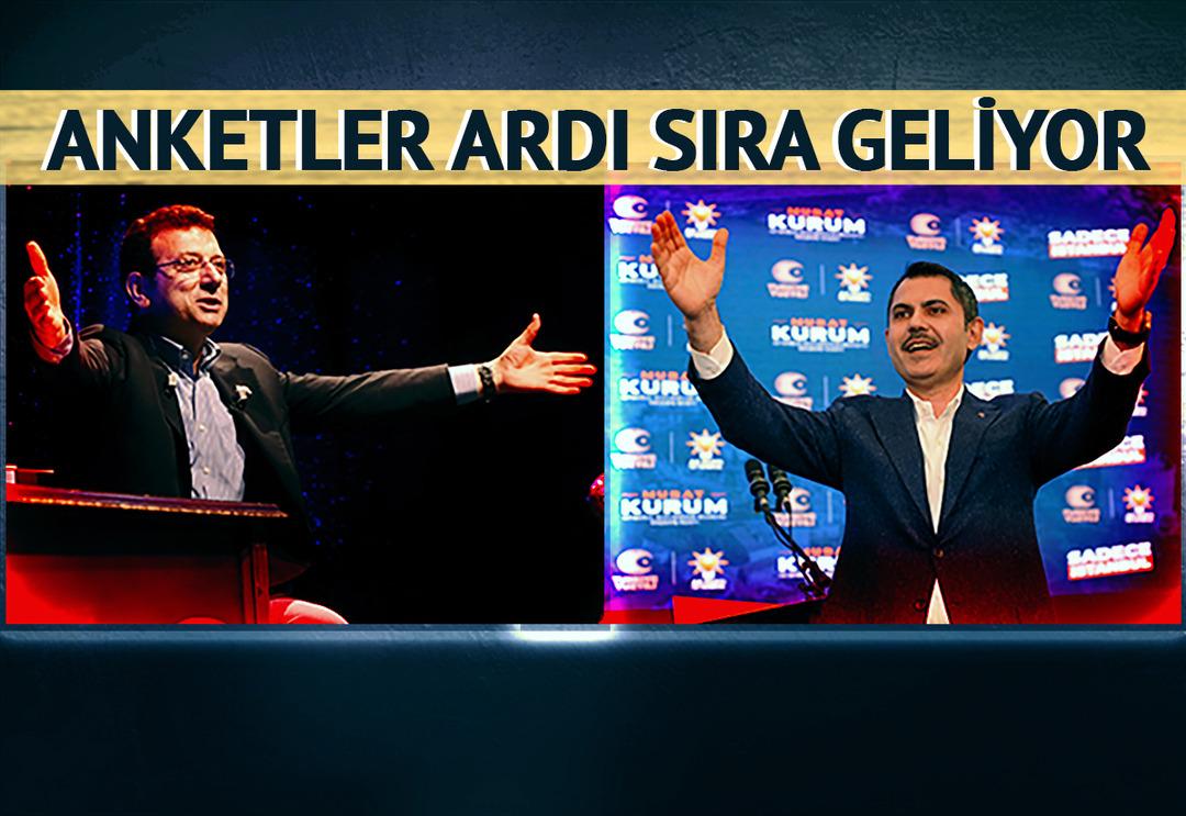 Anket sonucu a&ccedil;ık ara fark! İBB rekabetinde İmamoğlu ipi g&ouml;ğ&uuml;sledi... Murat Kurum i&ccedil;in dikkat &ccedil;eken '4-5 puan' yorumu