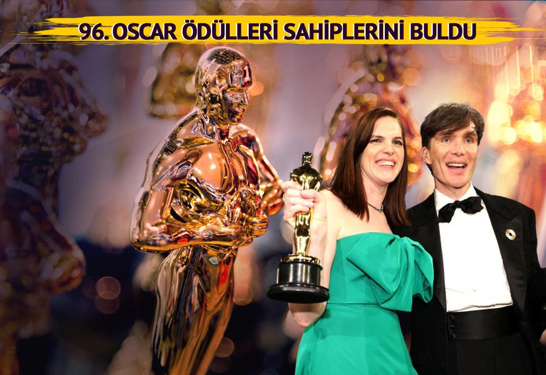 96'ncı Oscar &ouml;d&uuml;llerini kazananlar belli oldu! 2024'e Oppenheimer damga vurdu,  Robert Downey Jr. bir ilki yaşadı
