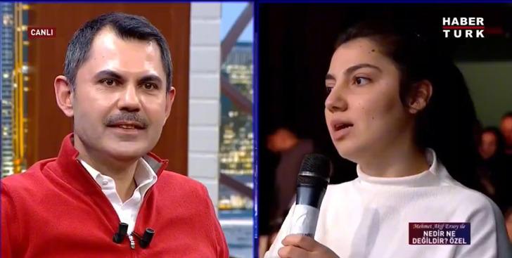 Murat Kurum'a o soru sordurulmadı! Canlı yayında mikrofonu bırakması istenen genç kız donakaldı G1