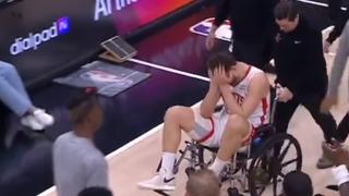 Alperen Şengün'den keyifleri kaçıran haber! Sahadan tekerlekli sandalye ile ayrıldı