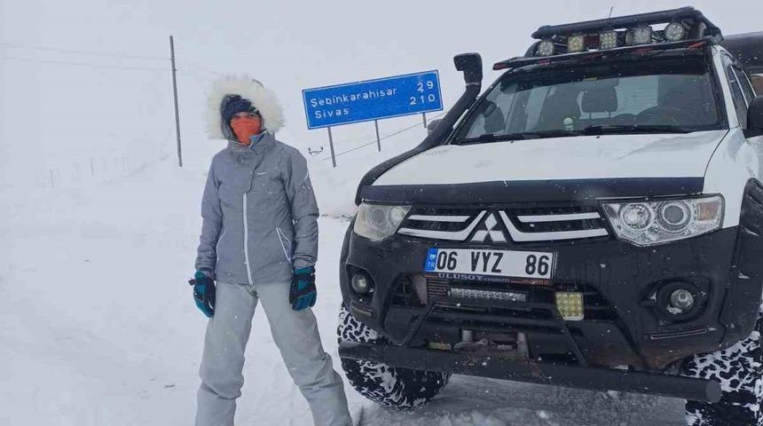 Eğribel’e tünel yapıldı, eski yol kayak pistine dönüştü
