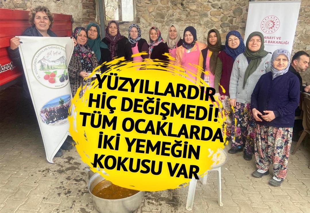 T&uuml;m k&ouml;y aynı yemeği yiyor! İlk olarak Sel&ccedil;uklu zamanı Abdal Mehmed eşine yaptırmış... 900 yıllık gelenek