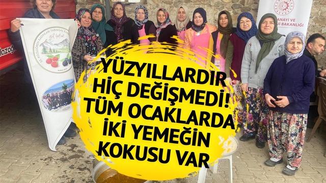 Tüm köy aynı yemeği yiyor! İlk olarak Selçuklu zamanı Abdal Mehmed eşine yaptırmış... 900 yıllık gelenek