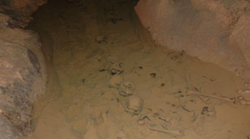 Mağarada kemik kalıntıları bulundu