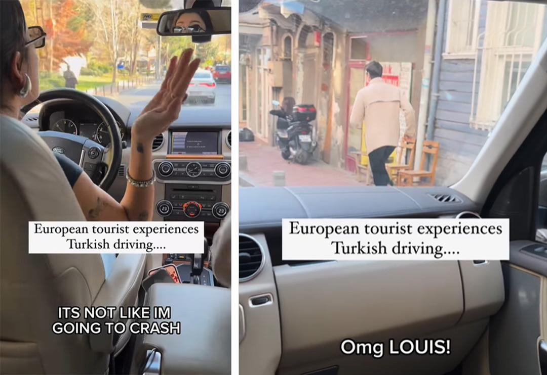 İstanbul trafiğine dayanamadı! Avrupalı turistin T&uuml;rk s&uuml;r&uuml;c&uuml;yle yaşadığı panik anları sosyal medyada viral oldu
