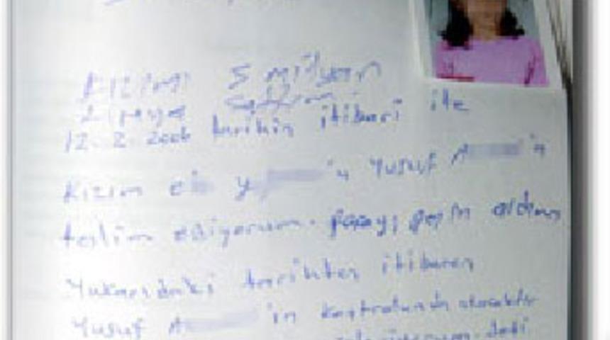 Y.A. &ouml;zel h&uuml;creye alındı