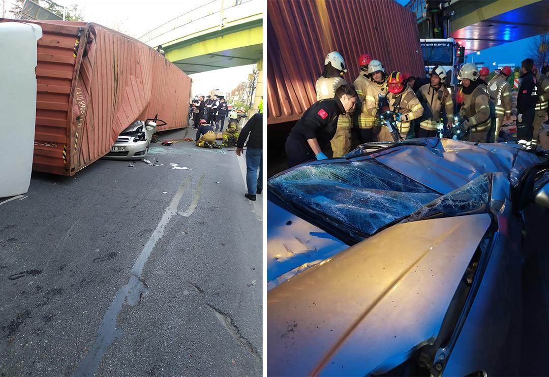 Bakırk&ouml;y'de 4 kişinin &ouml;ld&uuml;ğ&uuml; kaza anı kamerada! TIR şof&ouml;r&uuml;n&uuml;n ifadesi ortaya &ccedil;ıktı