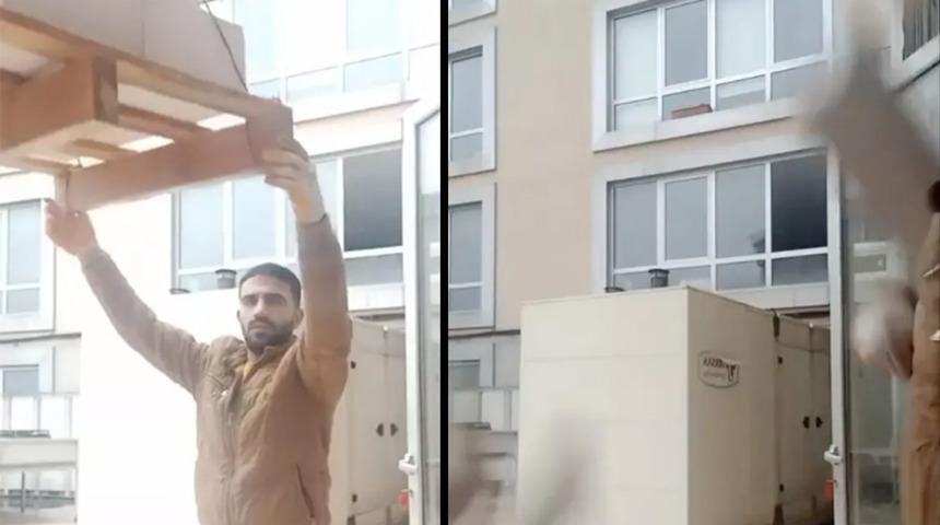 TikTok canlı yayınında ölümden döndü! İnşaat işçisinin başına gelen kaza saniye saniye kamerasına yansıdı