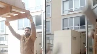 TikTok canlı yayınında ölümden döndü! İnşaat işçisinin başına gelen kaza saniye saniye kamerasına yansıdı