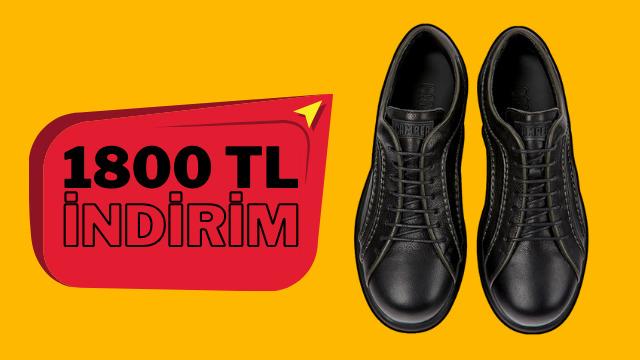 Hakiki deri, özel taban teknolojili Camper Pelotas Ariel ayakkabının fiyatı düştü