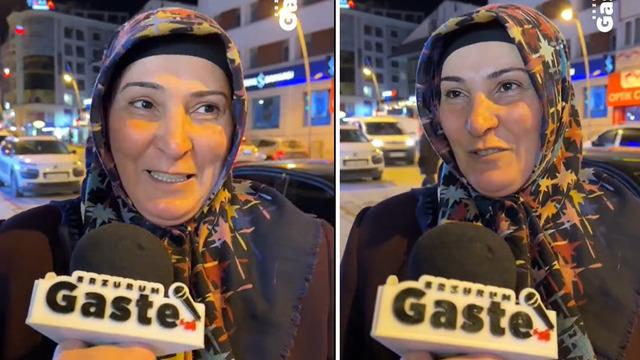 Erzurumlu kadının 'Erzurumlu' yorumu! Sosyal medya bu sokak röportajını paylaşıyor... Eyvah bizimki görürse yine olay çıkarır