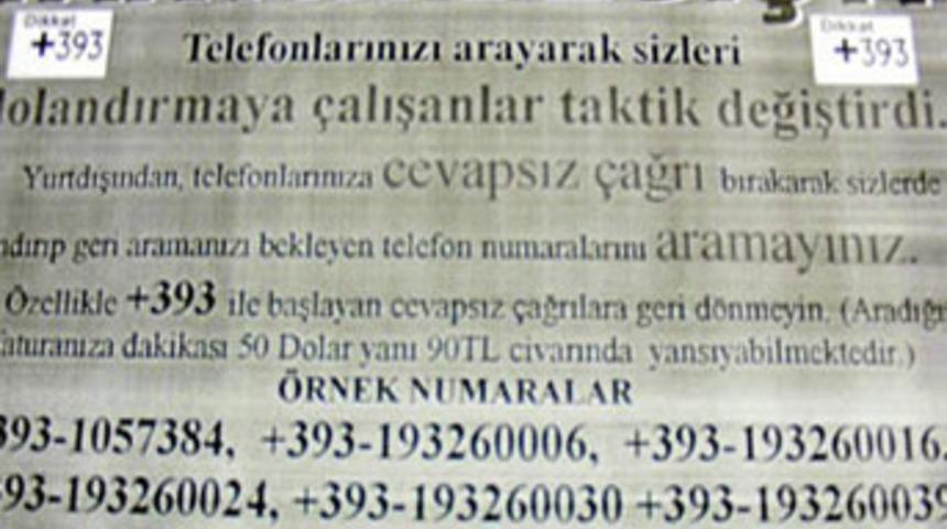 Bu numaralara dikkat!