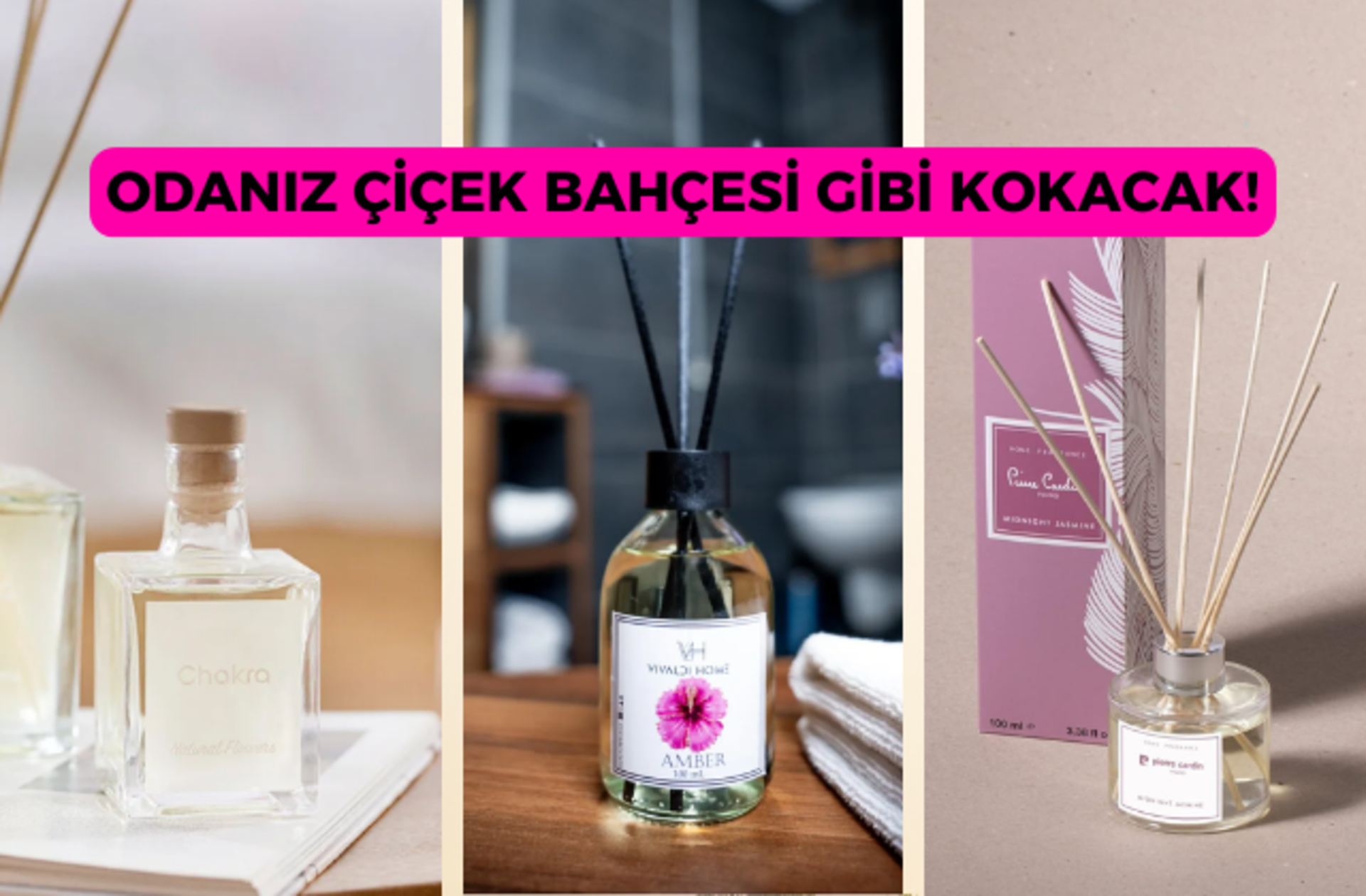 Yaşam alanınızın çiçek bahçesi gibi kokmasını sağlayacak oda kokuları 