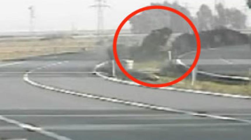 Mucize kurtuluş güvenlik kamerasında