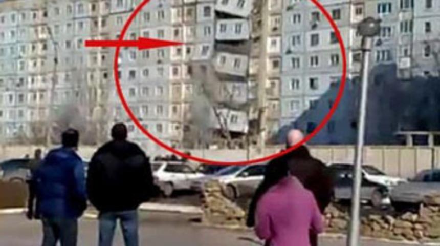 Doğalgaz patlaması apartmanı b&ouml;yle &ccedil;&ouml;kertti