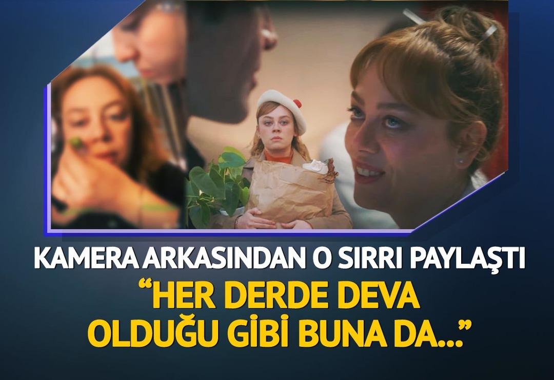 Demet Evgar Bahar dizisinin setinden o sırrı paylaştı! 'Her derde deva olduğu gibi...' G&ouml;sterdikten sonra bir ısırık aldı