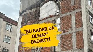 İstanbul'da korkutan görüntü! Bina yıkıldı, yandaki binanın tuvaleti açıkta kaldı