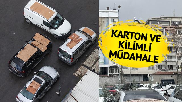 Karton, kilim, kaban ve montla müdahale ettiler! Her şey 10 dakikada oldu
