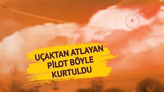 Konya'da Türk Yıldızları'nın eğitim uçağı iş makinesinin üzerine düştü! Pilot uçaktan böyle atladı! İşte uçağın düşüş anı...