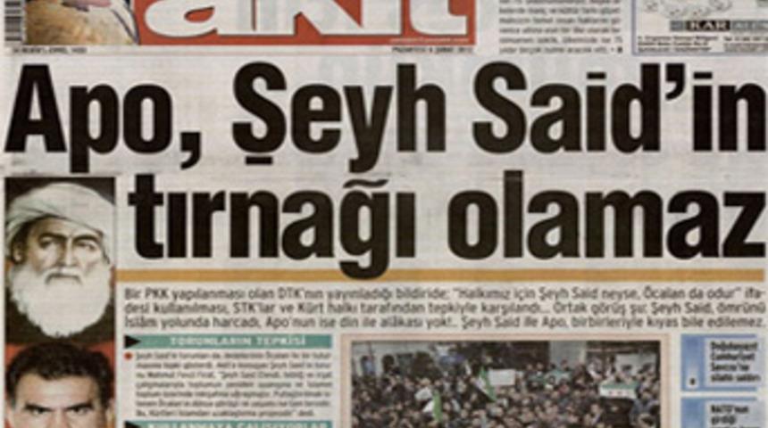 Akit gazetesinin tehlikeli manşeti