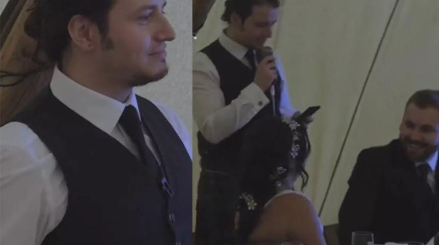 Sağdıcın düğün konuşması davetlileri şaşkına çevirdi! Sosyal medya kullanıcılarını ikiye böldü: "Çok ileri gittin" 