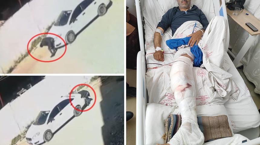 Akraba değil akrep! Önce el bombası attı, sonra araçla ezdi