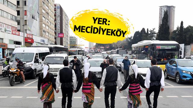Yer: Mecidiyeköy! Trafikte bekleyenler bir anda neye uğradığını şaşırdı