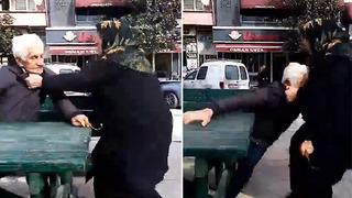 Eşi yeni vefat eden kadın, kendisini rahatsız eden adama meydan dayağı attı! İşte o anlar...