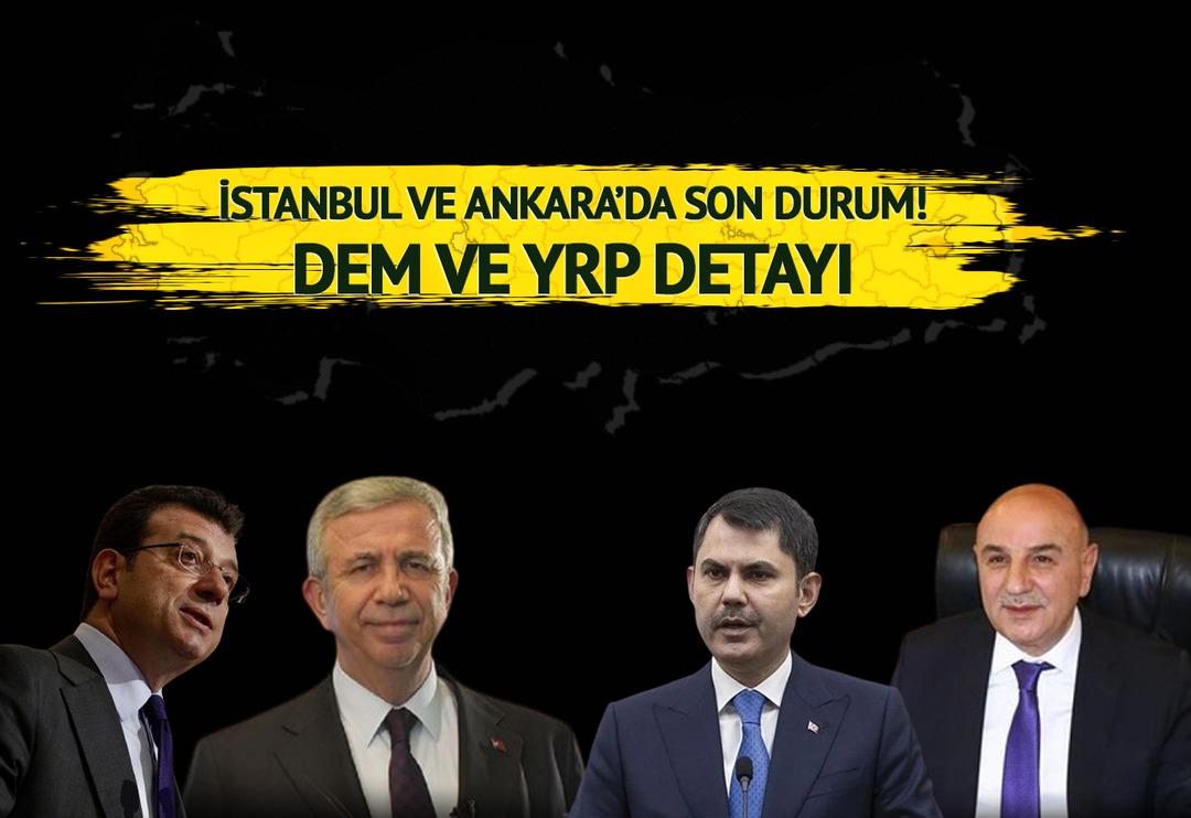 DEM ve YRP hesapları değiştirdi! İstanbul'da 'favori' diyerek oran verdi! Ankara'da 'Se&ccedil;imi aldı' s&ouml;zleriyle Yavaş'ı bekleyen tehlikeyi vurguladı
