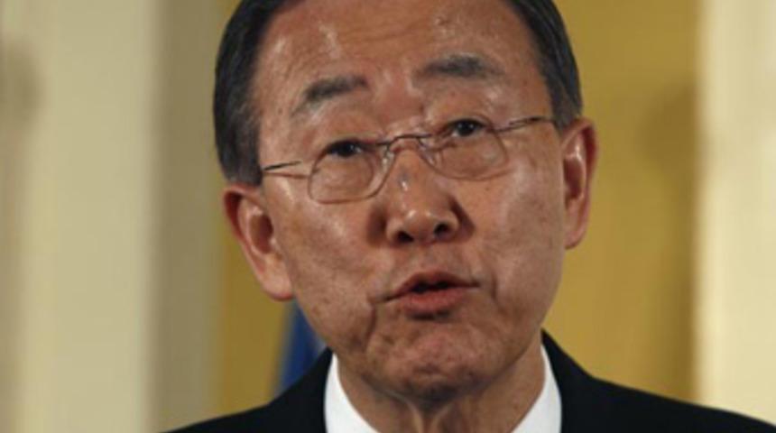 Ban Ki Moon&rsquo;a ayakkabı fırlatıldı