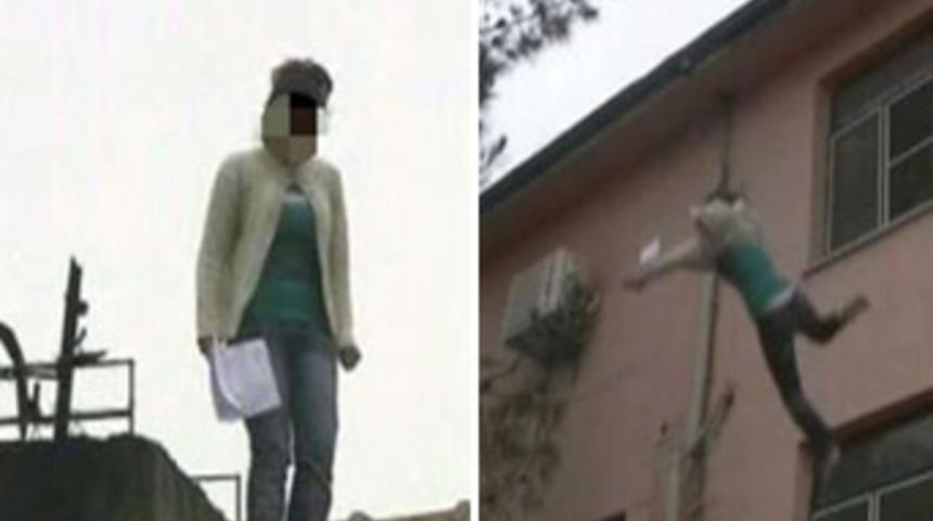 'Babam için' dedi, çatıdan atladı