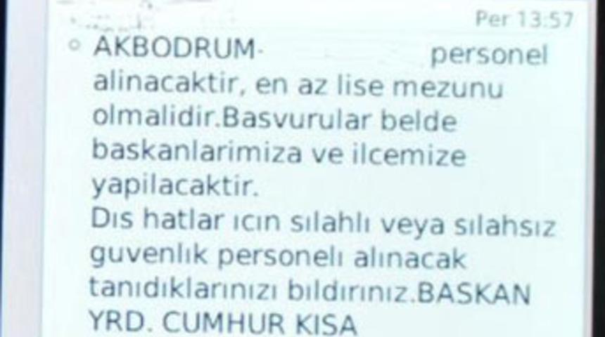 Bodrum'u karıştıran SMS'ler