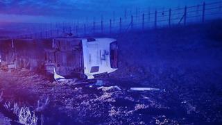 Kırşehir'de korkutan kaza! Yolcu otobüsü yan yattı: 15 yaralı