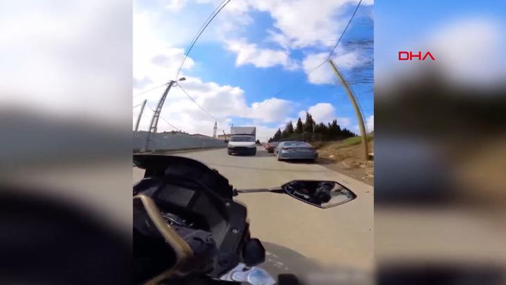 Motosikletiyle seyir halindeydi! Bu sırada görenleri şaşırtan bir olay yaşandı, ölümden döndü G3
