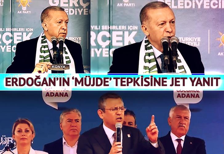 Erdoğan mitingdeki slogana "Çırağa, kalfaya müjde olmaz" deyip tepki gösterdi! Özgür Özel'den jet yanıt: Seslerini duyurmak isteyenleri gözaltına aldırdı