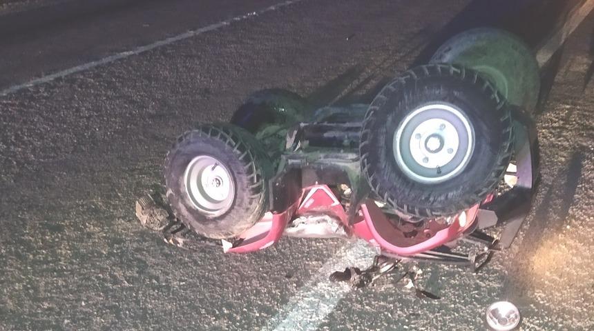 Emet&rsquo;te otomobil Atv&rsquo;ye &ccedil;arptı: 1 yaralı