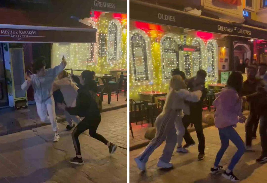 Sevgilisini başkasıyla yakalayan kadın ortalığı birbirine kattı! O anlar kamerada