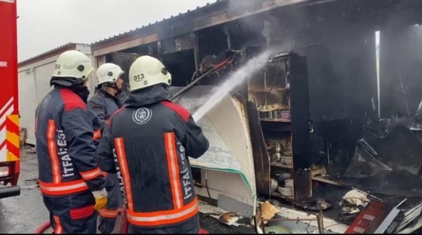 Malatya’da konteyner yangını