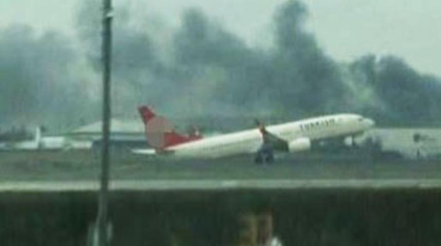 Atatürk Havalimanı'nda yangın paniği