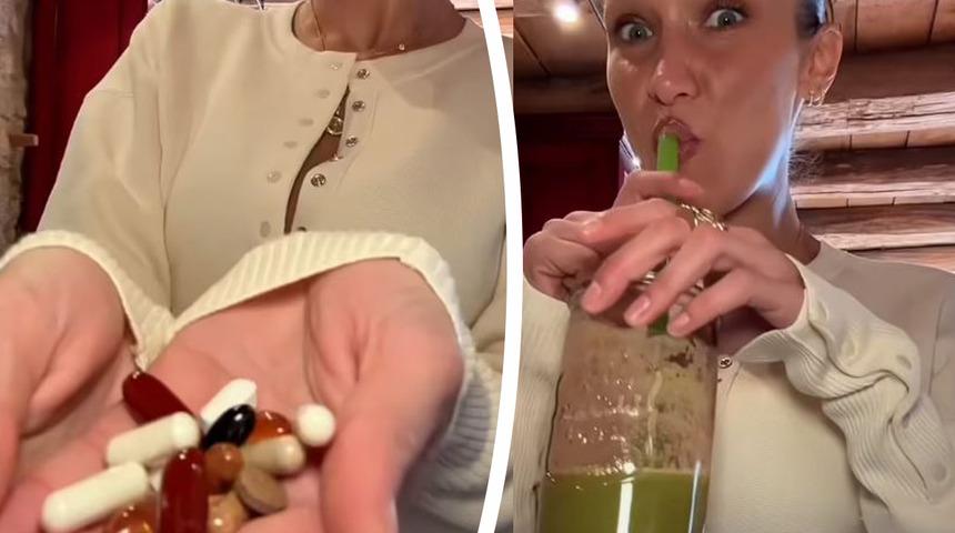 Avuç avuç hap içmişti! Bella Hadid 14 vitamin alıyor, deniz yosunu içiyor ve...